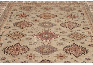 Tappeto Kazak Fine Stilizzato Beige Multicolore 247x346 Cm