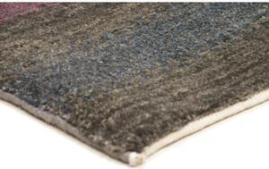 Tappeto Cromopura Geometrico Grigio Scuro Blu Petrolio Quadrato 77x85 Cm