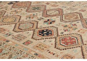 Tappeto Kazak Fine Geometrico Beige Multicolore 203x303 Cm