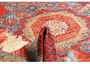 Tappeto Vintage Erased Astratto Rosso Ruggine Blu Petrolio 275x358 Cm