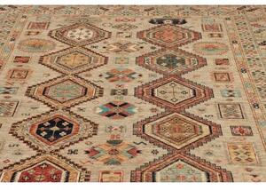 Tappeto Kazak Fine Geometrico Beige Multicolore 203x303 Cm