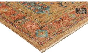 Tappeto Floralia Stilizzato Ruggine Blu Petrolio Corsia 80x260 Cm