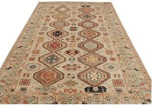 Tappeto Kazak Fine Geometrico Beige Multicolore 203x303 Cm