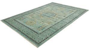 Tappeto Kairo Medaglione Verde Petrolio Ocra 207x294 Cm