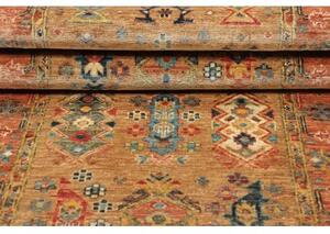 Tappeto Floralia Stilizzato Ruggine Blu Petrolio Corsia 80x260 Cm