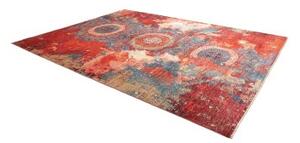 Tappeto Vintage Erased Astratto Rosso Ruggine Blu Petrolio 275x358 Cm