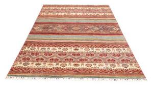 Tappeto Samarkand Geometrico Rosso Mattone Beige 164x239 Cm