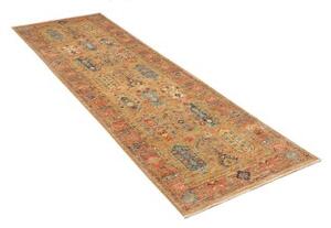 Tappeto Floralia Stilizzato Ruggine Blu Petrolio Corsia 80x260 Cm