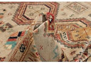 Tappeto Kazak Fine Geometrico Beige Multicolore 203x303 Cm