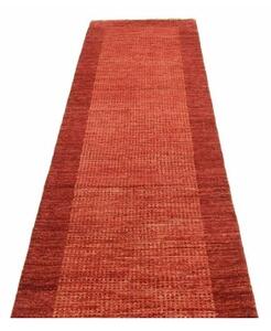 Tappeto Essenzia Geometrico Rosso Mattone Bordeaux Corsia 73x205 Cm