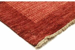 Tappeto Essenzia Geometrico Rosso Mattone Bordeaux Corsia 73x205 Cm