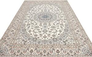 Tappeto Nain 6la Medaglione Floreale Avorio Blu 213x325 Cm