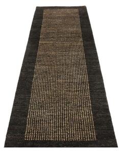 Tappeto Essenzia Geometrico Grigio Antracite Beige Corsia 76x253 Cm