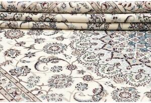 Tappeto Nain 6la Medaglione Floreale Avorio Blu 213x325 Cm
