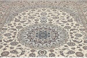 Tappeto Nain 6la Medaglione Floreale Avorio Blu 213x325 Cm