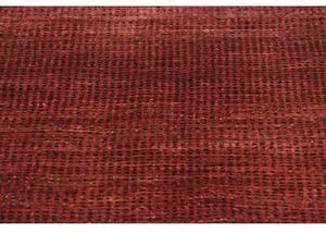 Tappeto Essenzia Geometrico Rosso Mattone Borgogna Corsia 79x302 Cm