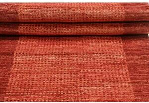 Tappeto Essenzia Geometrico Rosso Mattone Bordeaux Corsia 73x205 Cm