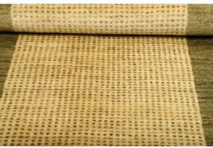 Tappeto Essenzia Geometrico Verde Oliva Avorio Corsia 75x202 Cm