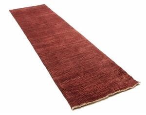 Tappeto Essenzia Geometrico Rosso Mattone Borgogna Corsia 79x302 Cm