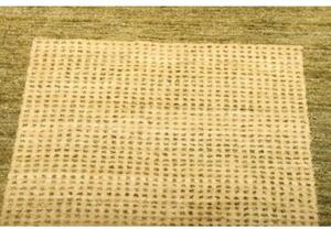 Tappeto Essenzia Geometrico Verde Oliva Avorio Corsia 75x202 Cm