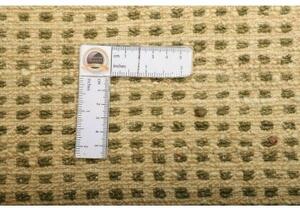Tappeto Essenzia Geometrico Verde Oliva Avorio Corsia 75x202 Cm