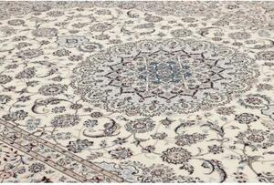 Tappeto Nain 6la Medaglione Floreale Avorio Blu 213x325 Cm