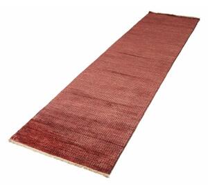 Tappeto Essenzia Geometrico Rosso Mattone Borgogna Corsia 79x302 Cm