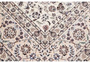 Tappeto Nain 6la Medaglione Floreale Nero Avorio 256x369 Cm