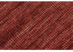 Tappeto Essenzia Geometrico Rosso Mattone Borgogna Corsia 79x302 Cm