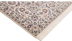 Tappeto Nain 6la Medaglione Floreale Nero Avorio 256x369 Cm