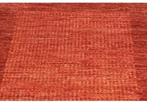 Tappeto Essenzia Geometrico Rosso Mattone Bordeaux Corsia 73x205 Cm