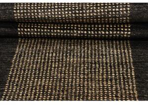 Tappeto Essenzia Geometrico Grigio Antracite Beige Corsia 76x253 Cm