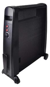 DecHome Radiatore Termosifone Elettrico in Mica Stufa Portatile Potenza 2000 Watt con Termostato colore Nero - Romeo