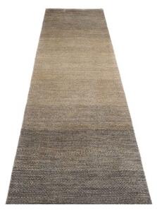 Tappeto Essenzia Tinta Unita Grigio Tortora Beige Corsia 77x309 Cm