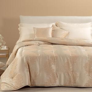 Trapunta Leggerissima In Raso Jacquard Gelso Matrimoniale Dreaming Biscotto Caleffi