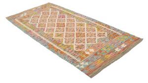 Tappeto Kilim Geometrico Azzurro Beige 102x204 Cm