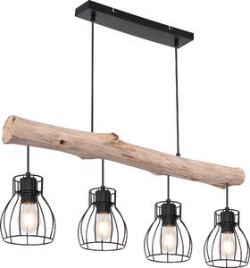 Globo Lighting lampada a sospensione in metallo nero, 4x E27