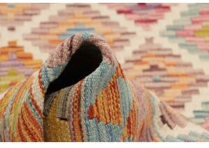 Tappeto Kilim Geometrico Azzurro Beige 102x204 Cm