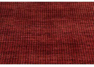Tappeto Essenzia Geometrico Rosso Mattone Bordeaux Corsia 80x252 Cm