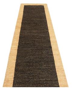 Tappeto Essenzia Geometrico Beige Nero Corsia 81x305 Cm