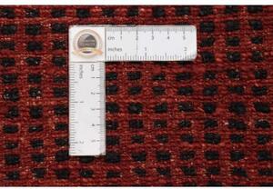 Tappeto Essenzia Geometrico Rosso Mattone Bordeaux Corsia 80x252 Cm
