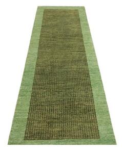Tappeto Essenzia Geometrico Verde Verde Oliva Corsia 75x258 Cm