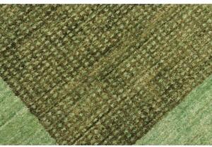Tappeto Essenzia Geometrico Verde Verde Oliva Corsia 75x258 Cm