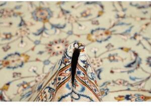 Tappeto Kashan Floreale Avorio Blu Cobalto 243x350 Cm