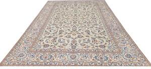 Tappeto Kashan Floreale Avorio Blu Cobalto 243x350 Cm