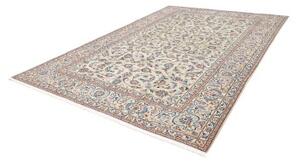 Tappeto Kashan Floreale Avorio Blu Cobalto 243x350 Cm