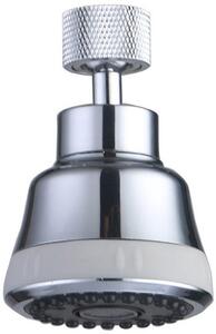 Soffione per rubinetto da cucina con 4 livelli di getto, prolunga girevole a 360°, soffione antispruzzo (diamante, argento)