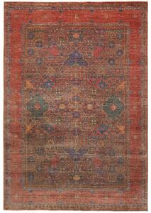Tappeto Kairo Stilizzato Ruggine Blu Petrolio 205x297 Cm