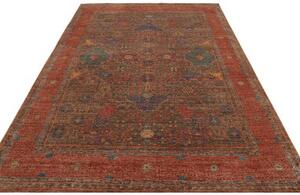 Tappeto Kairo Stilizzato Ruggine Blu Petrolio 205x297 Cm