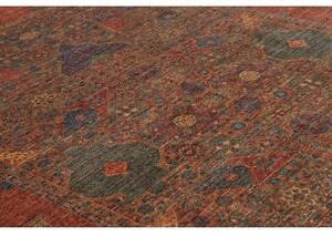 Tappeto Kairo Stilizzato Ruggine Blu Petrolio 205x297 Cm